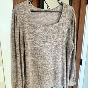 Women’s Khaki Square Neck Tunic Top